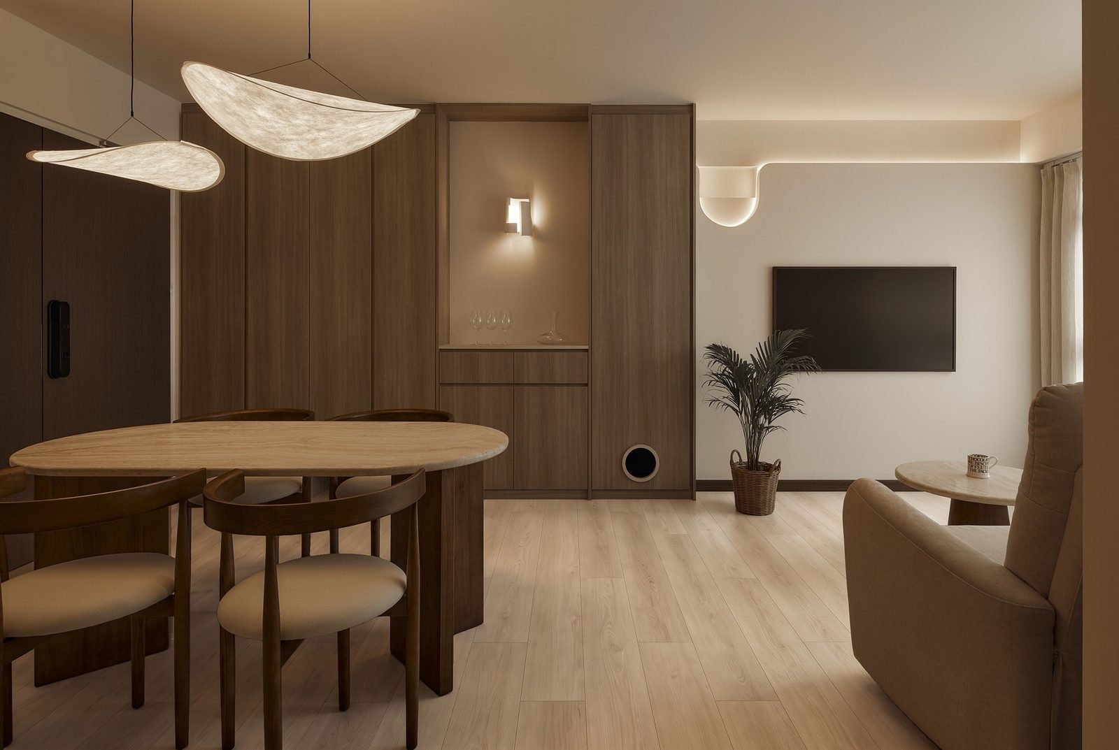 Ethereal Oak Wood Touch vinyl flooring laid in a Singapore room